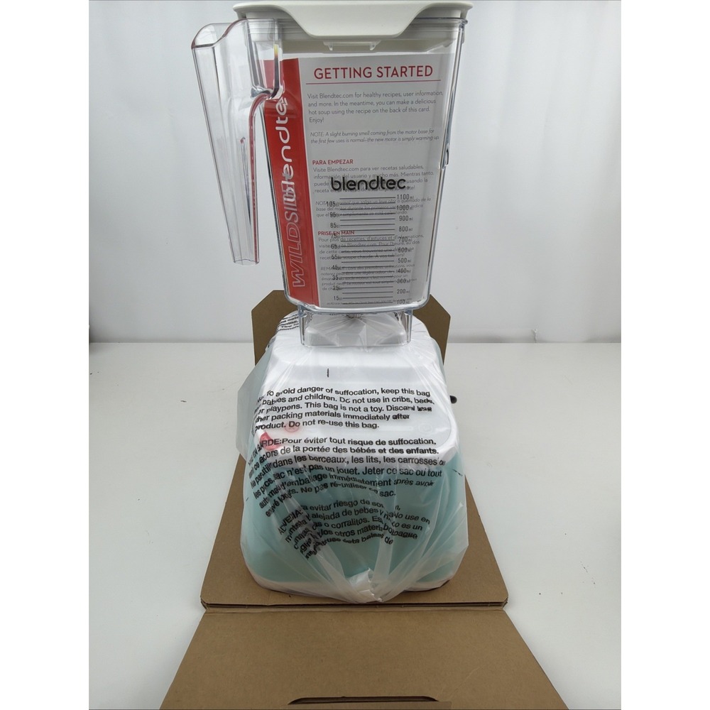 Blendtec Designer 650 Blender with WildSide+Jar Sea Foam 8 Speed,6 Pre-programm